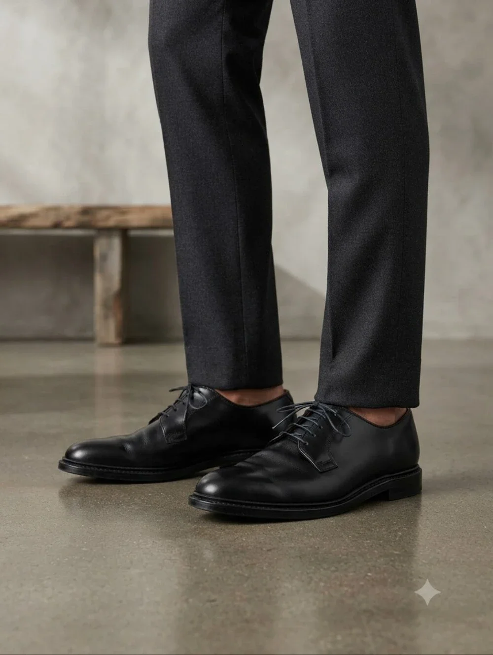 Allen Edmonds Leeds 2.0 Plain-toe Blucher Dress Shoe Black Leather Size 9 B